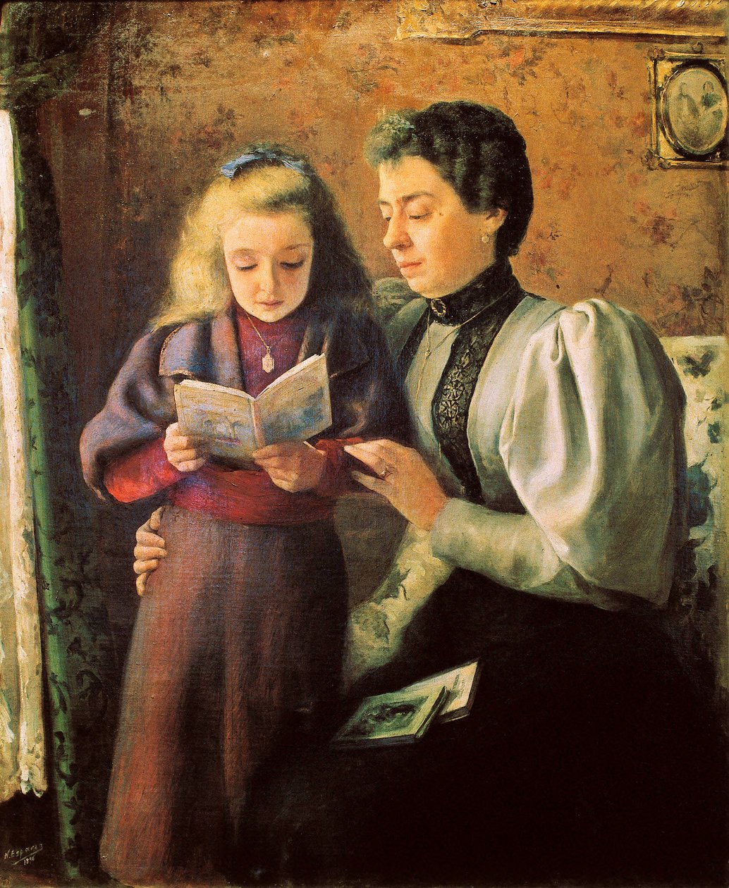 "" تعليمات لقراءة التفاصيل "". لوحة لنيكولا إسبارزا بيريز (1873-1928). ديسمبر 1880 بامبلونا. متحف نافارا. بواسطة نيكولا إسبارزا وبيريز