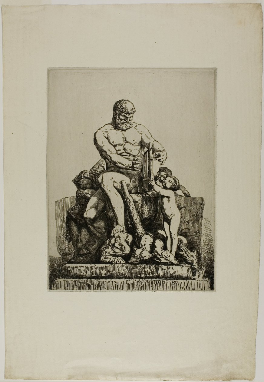 هرقل ، اللوحة الأولى من Twelve Etchings بواسطة Chifflart بواسطة نيكولاس فرانسوا شيفلارت