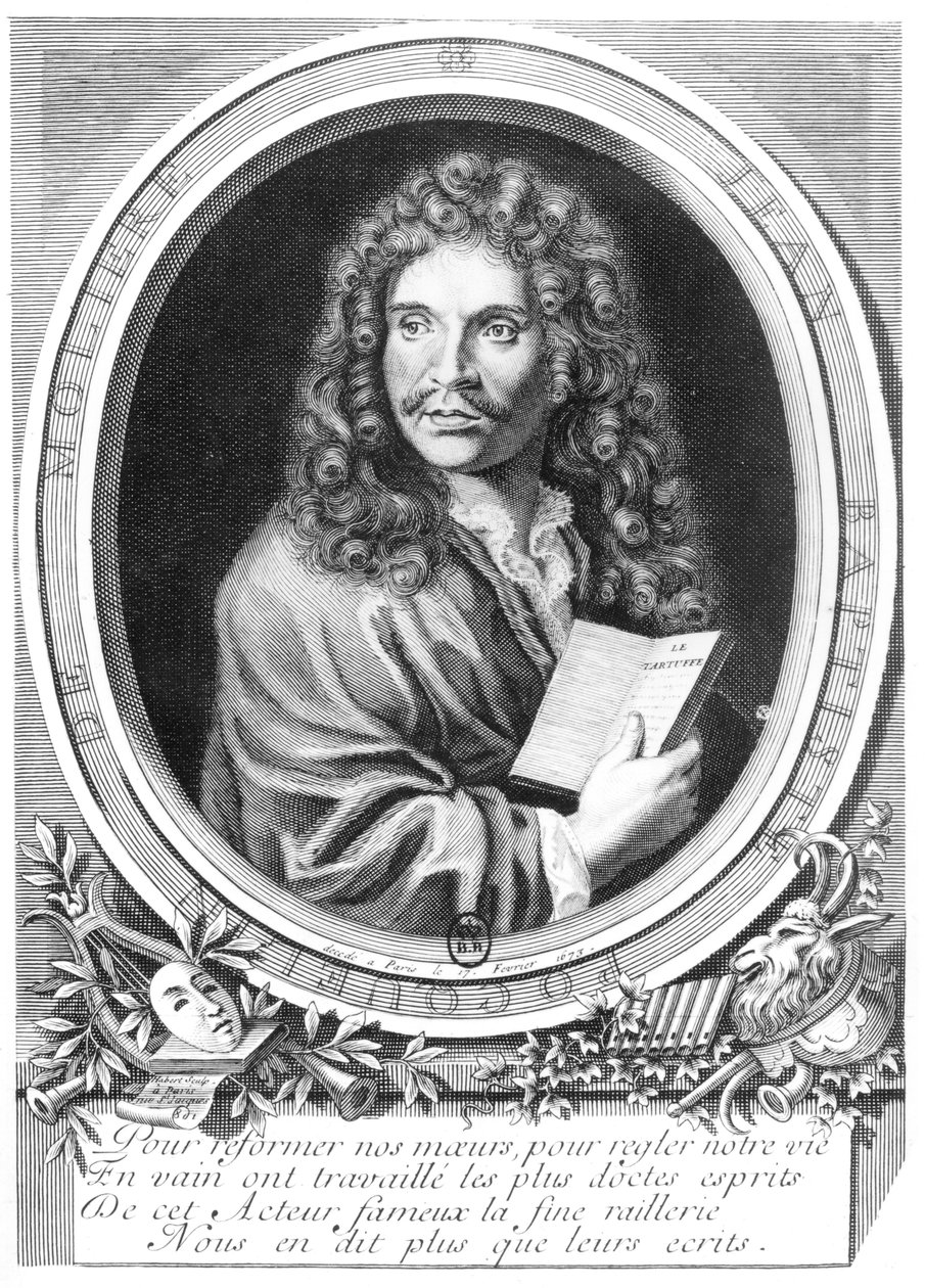صورة موليير (1622-73) بواسطة نيكولاس هابرت