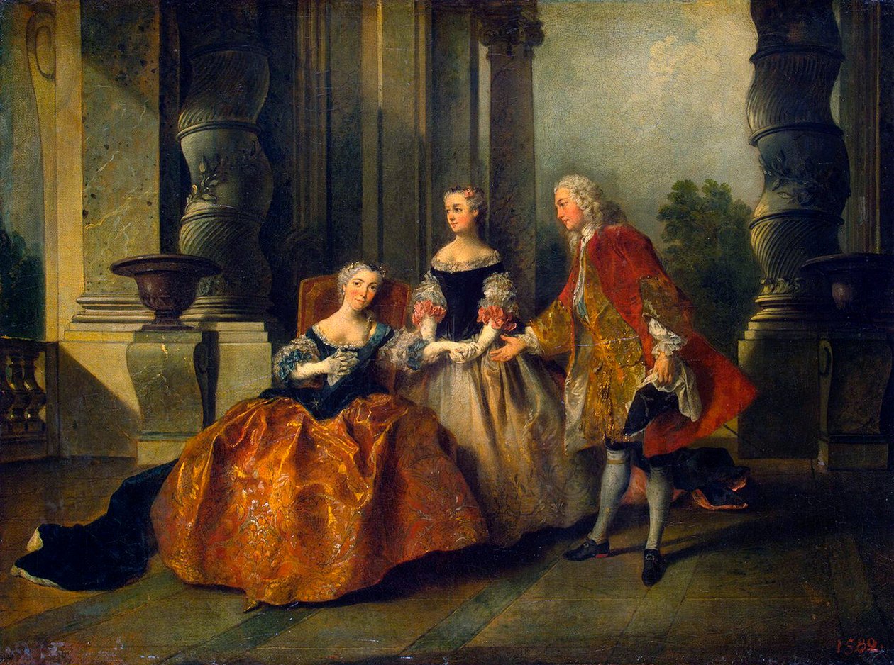 مشهد من مأساة Le Comte d'Essex بواسطة Thomas Corneille '، 1734. بواسطة نيكولاس لانكريت