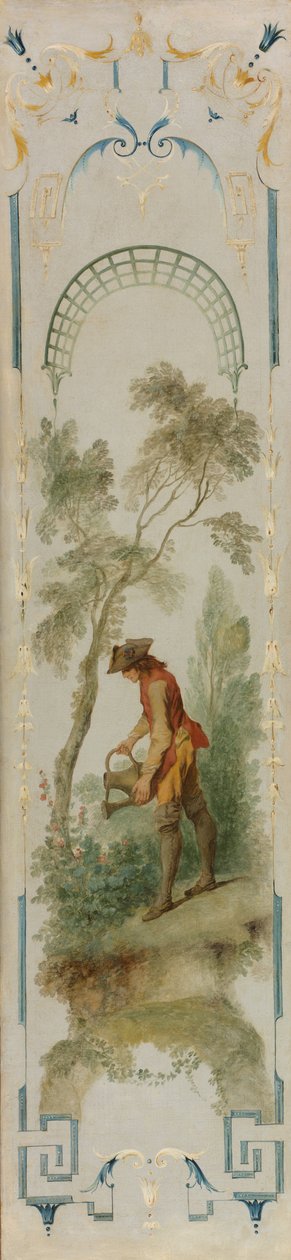 لوحات الحائط: The Gardener ، Horticlture ، The Vineyard ، The See-Saw ، The Swing ، c. 1723-1727. بواسطة نيكولاس لانكريت