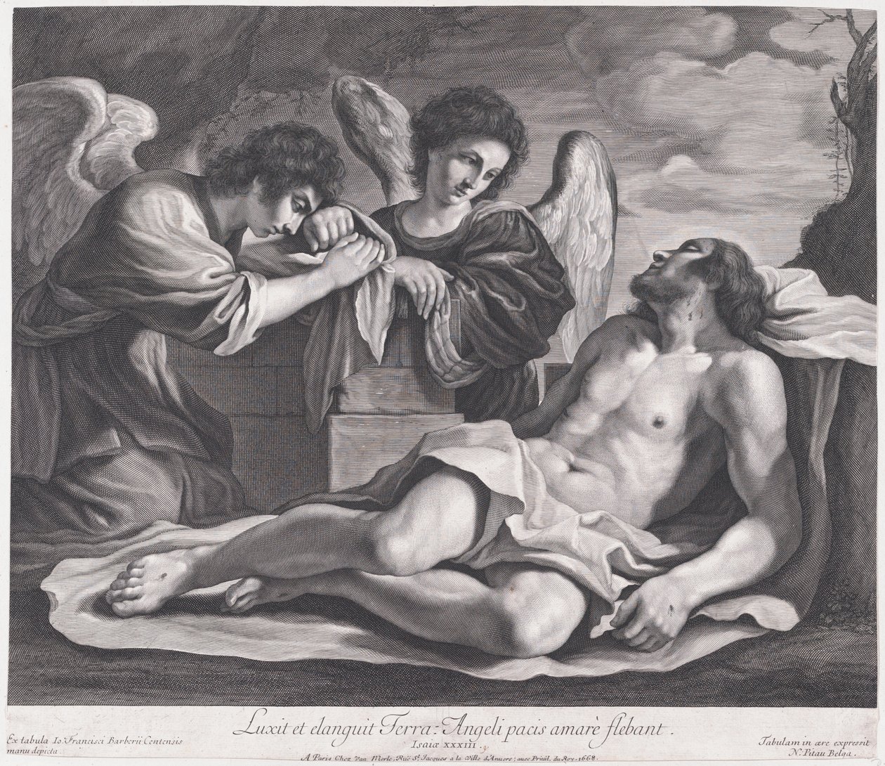 ملائكة حزن على المسيح الميت ، كاليفورنيا. 1690-1720. ، كاليفورنيا. 1690-1720. بواسطة نيكولاس بيتاو