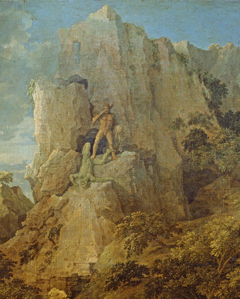 المناظر الطبيعية مع هرقل وكاكوس ، c.1656 زيت على قماش من 205776 بواسطة نيكولاس بوسين