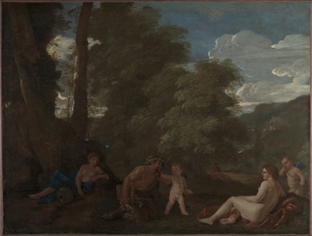 الحوريات والحب المشبع ، ج. 1625-1627. بواسطة نيكولاس بوسين