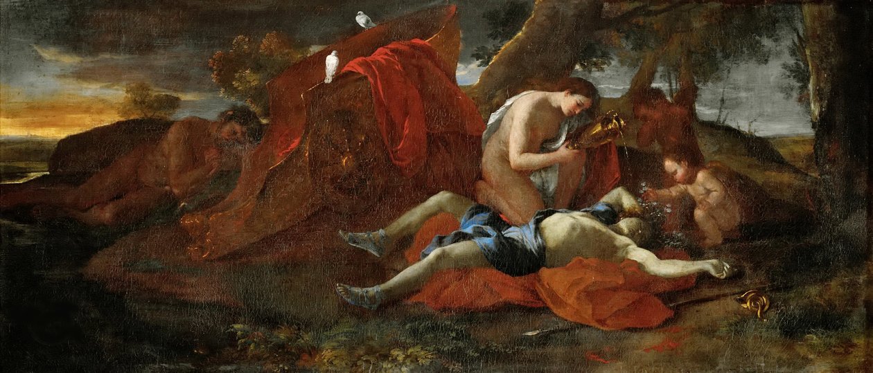 فينوس تنعي أدونيس ، 1626. بواسطة نيكولاس بوسين