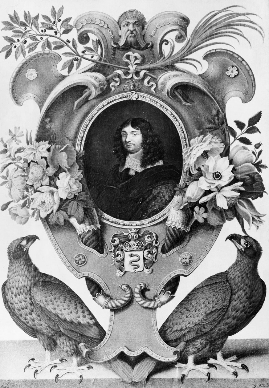 صورة جان باتيست كولبير (1619-1683) ، رجل دولة فرنسي ، نقش بواسطة نيكولاس روبرت (1614-1685) بواسطة نيكولاس روبرت