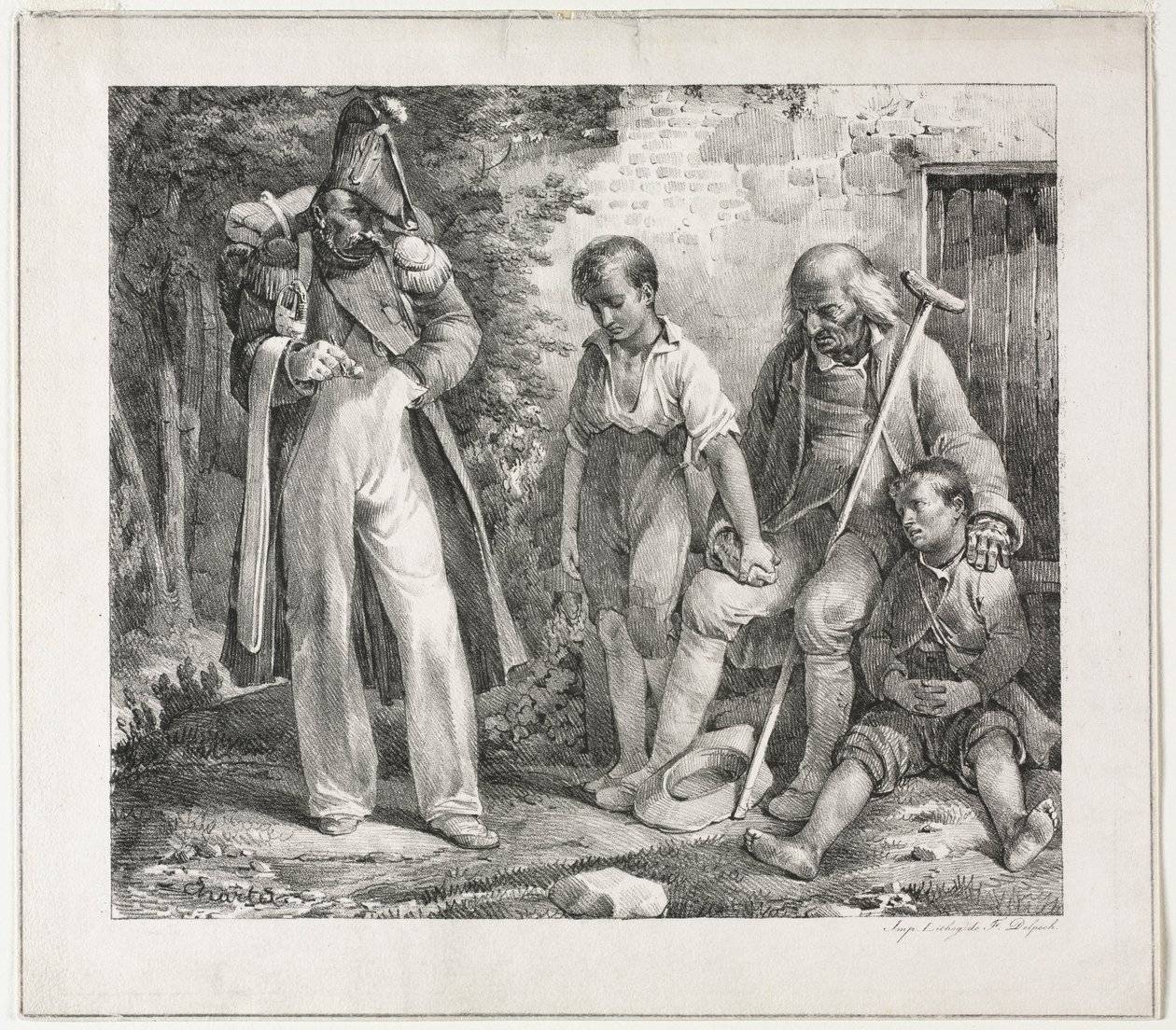 التسول للزكاة ، 1819. بواسطة الكسندر جبرائيل (بعد) ديكامبس