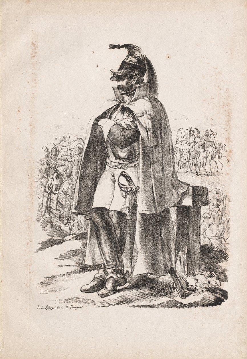 الأزياء العسكرية: رجل الفرسان ، 1814-1818. بواسطة الكسندر جبرائيل (بعد) ديكامبس