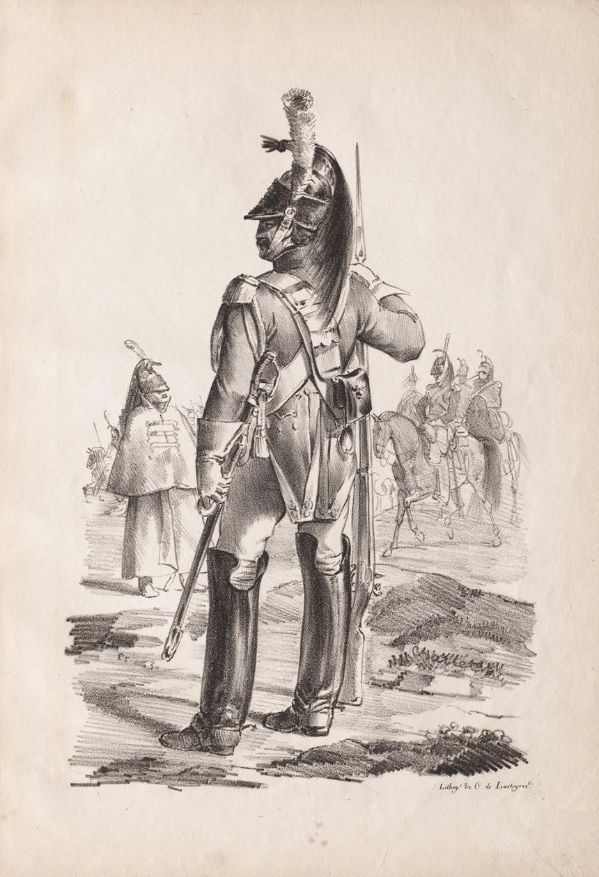 الأزياء العسكرية: غرينادير للحرس الملكي ، 1814-18. بواسطة الكسندر جبرائيل (بعد) ديكامبس