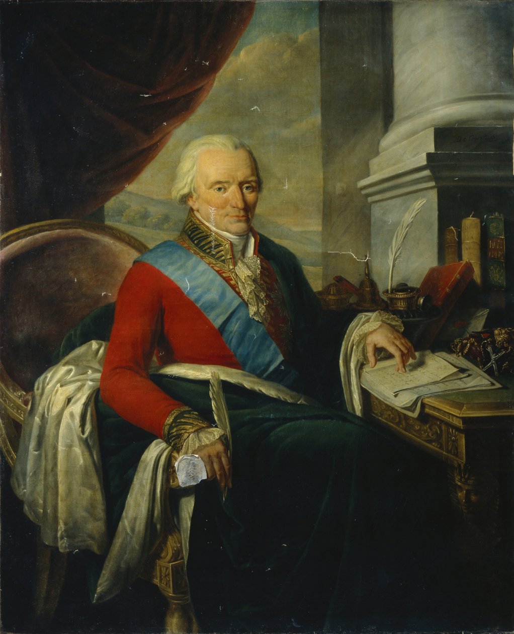 صورة للأمير ميخائيل ميخائيلوفيتش شيشيرباتوف 1733-1790 ، أواخر القرن الثامن عشر. بواسطة نيكولاس دي كورتيل