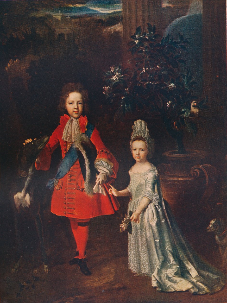 جيمس فرانسيس إدوارد ستيوارت 1688-1765 ، لويزا ماريا تيريزا ستيوارت 1692-1712 ، 1695 ، 1911 بواسطة نيكولاس دي لارجيليير