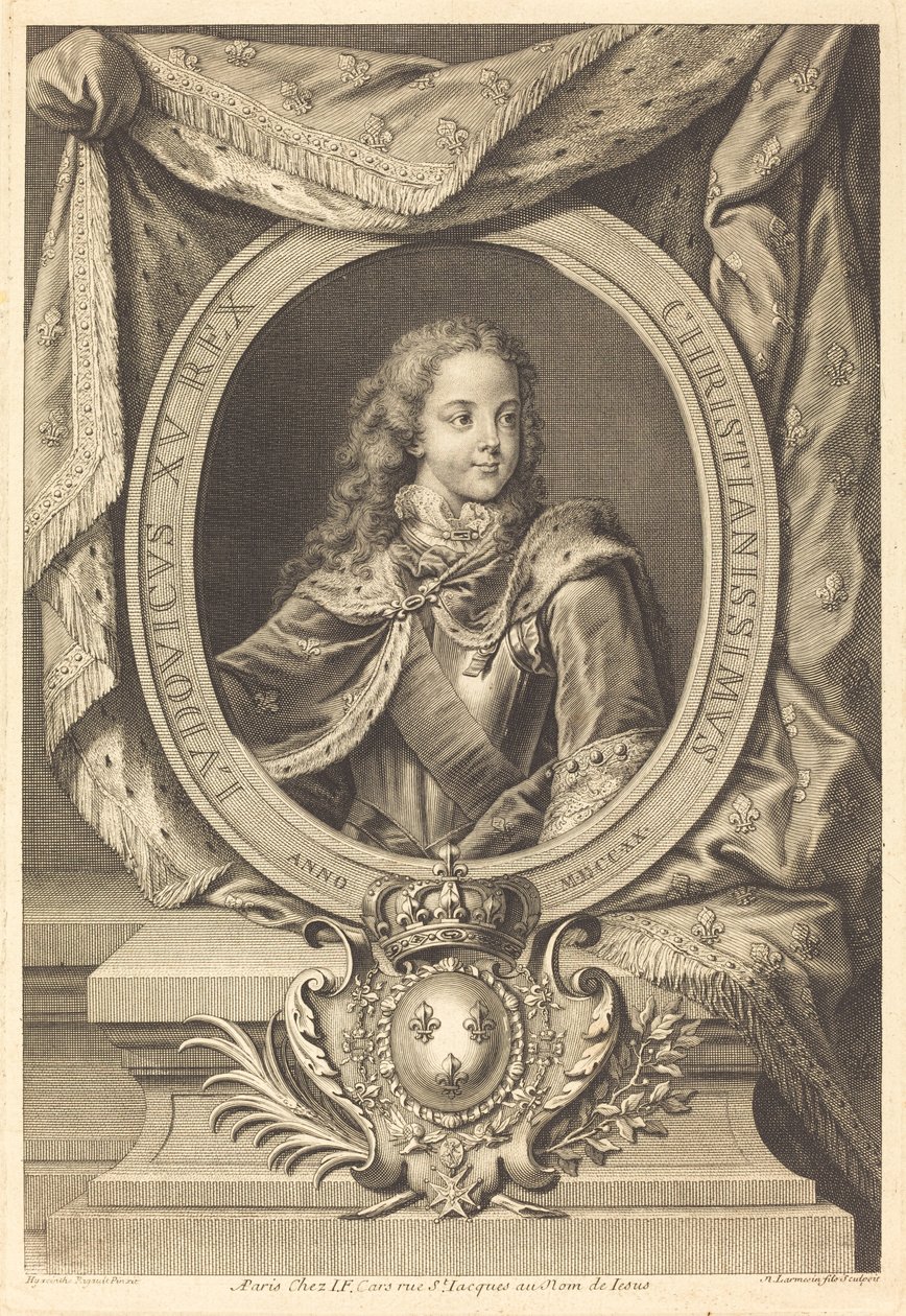 لويس الخامس عشر بواسطة نيكولاس دي لارميسين الرابع بعد Hyacinthe Rigaud