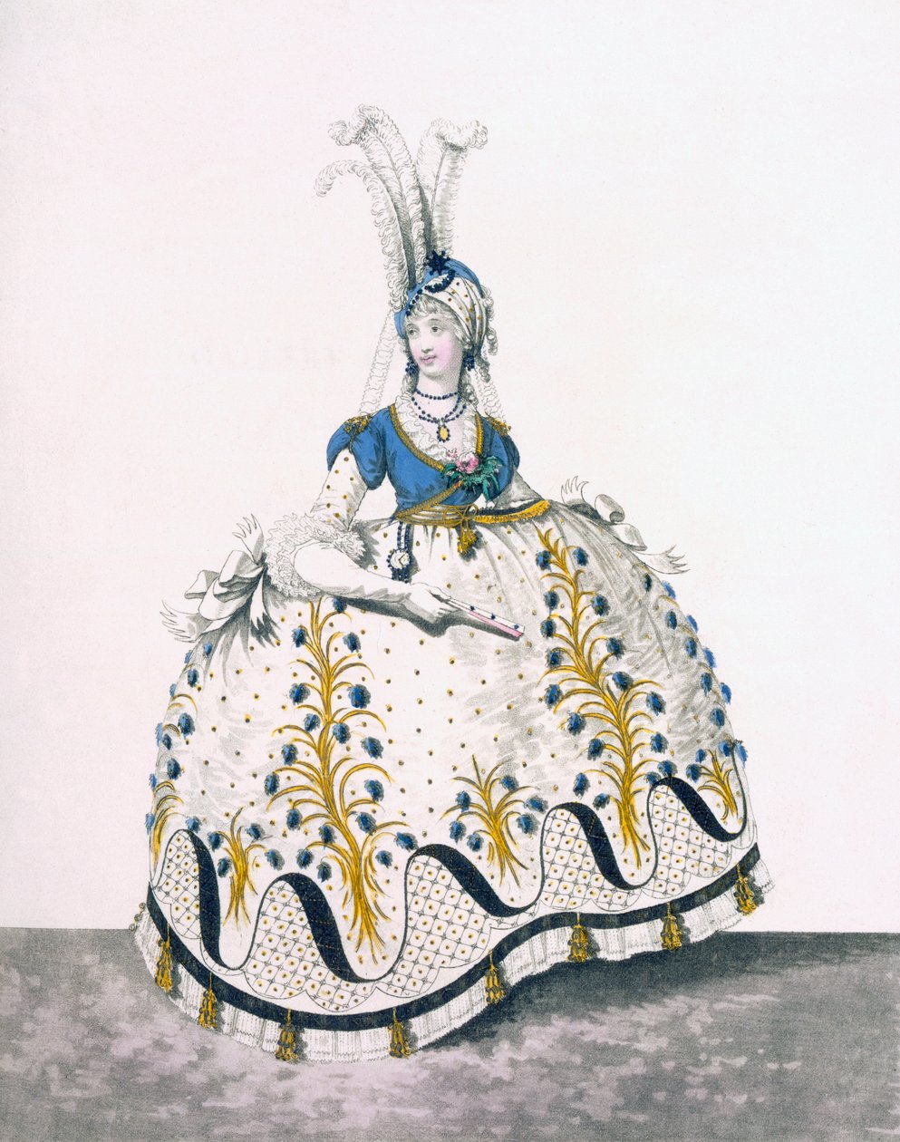 فستان المحكمة ، الشكل رقم 130 من "معرض الأزياء" ، 1797 بواسطة نيكولاس فون هايدلوف