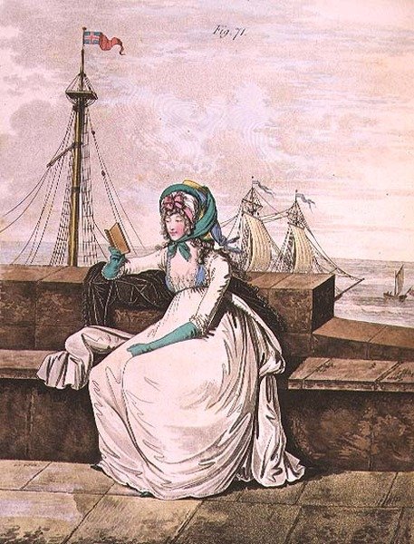 فستان الصباح التين. 71 من معرض الأزياء لنيكولاس هايدلوف ، المجلد الثاني أكتوبر 1795 (طباعة) بواسطة نيكولاس فون هايدلوف