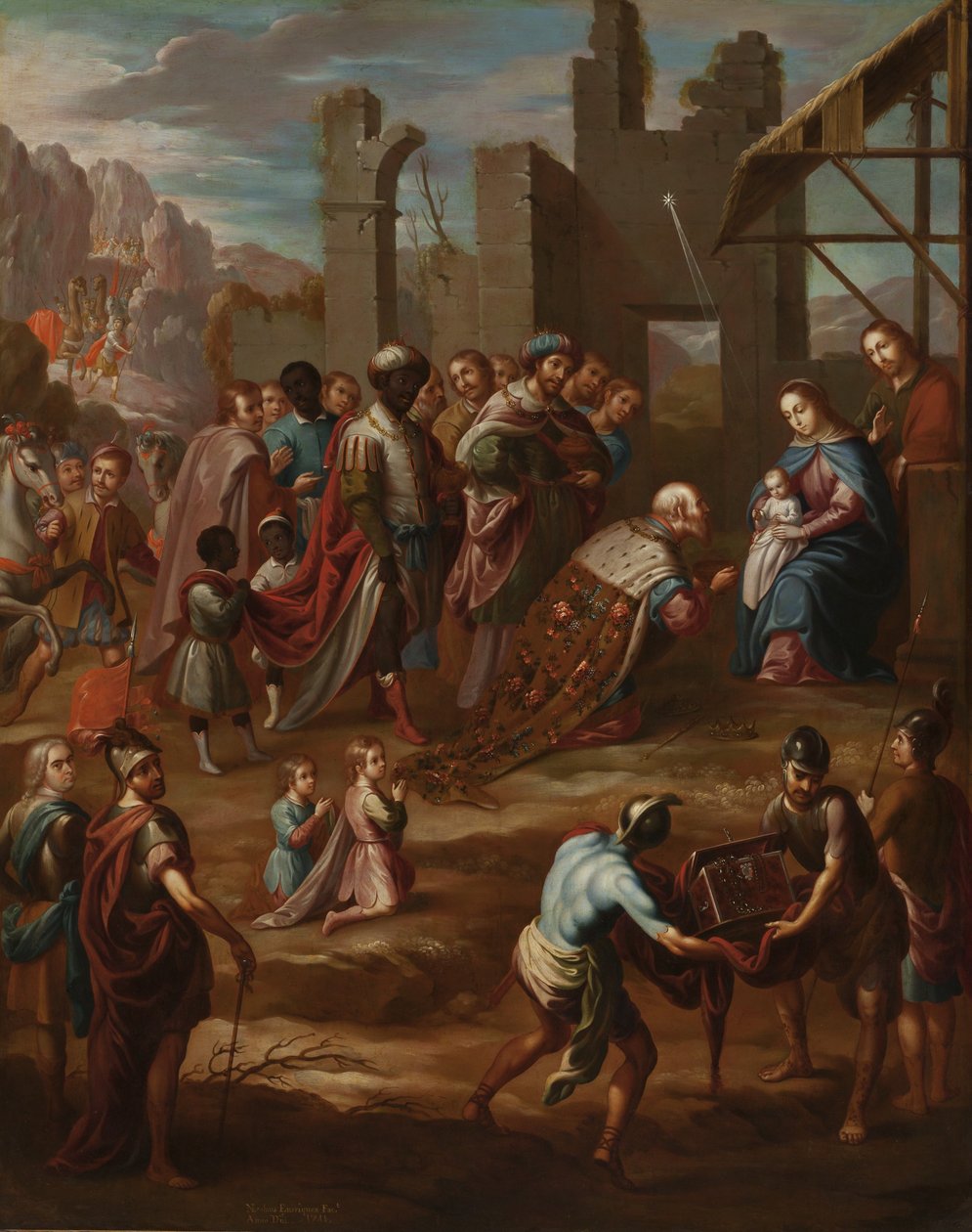 عشق الملوك مع نائب الملك بيدرو دي كاسترو إي فيجويروا ، دوق لا كونكويستا (1741 (زيت على كوب) ، دوق لا كونكويستا مع نائب الملك بيدرو دي كاسترو إي فيغيروا ، دوق لا كونكويستا) بواسطة نيكولاس إنريكيز
