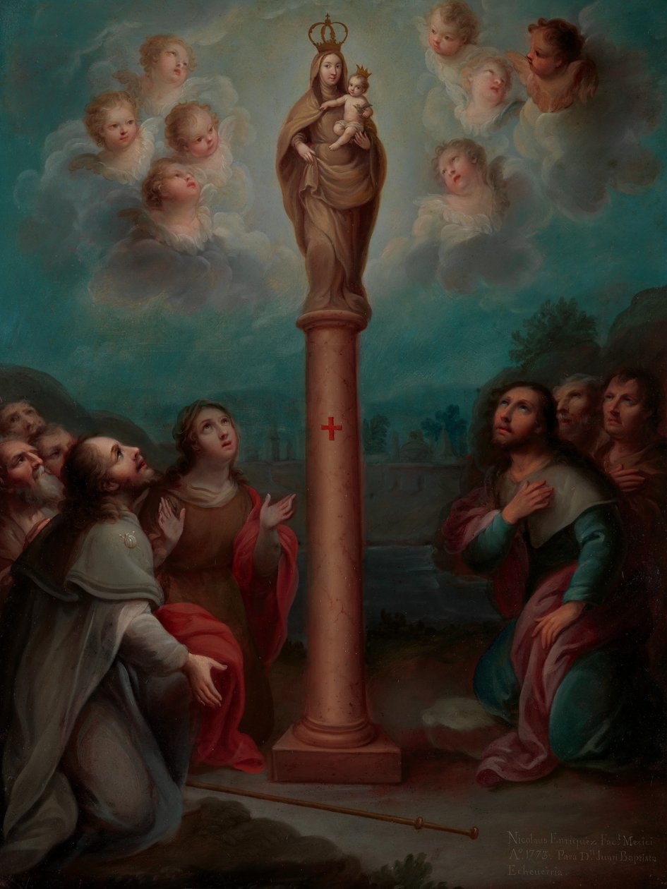 ظهور العذراء إل بيلار إلى سانت جيمس ، 1773. بواسطة نيكولاس إنريكيز