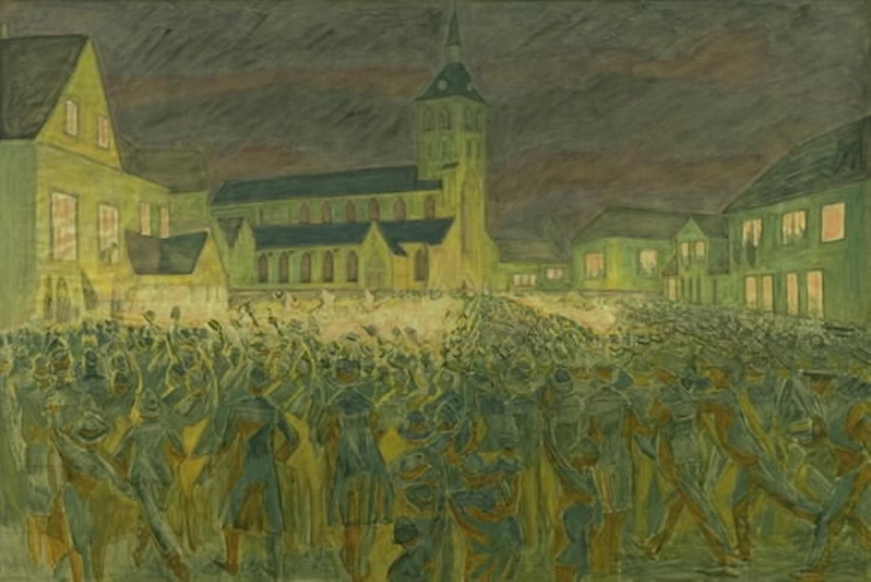 قطار الشعلة عام 1867 لـ HC Andersen في Odense بواسطة نيلز لارسن ستيفنز