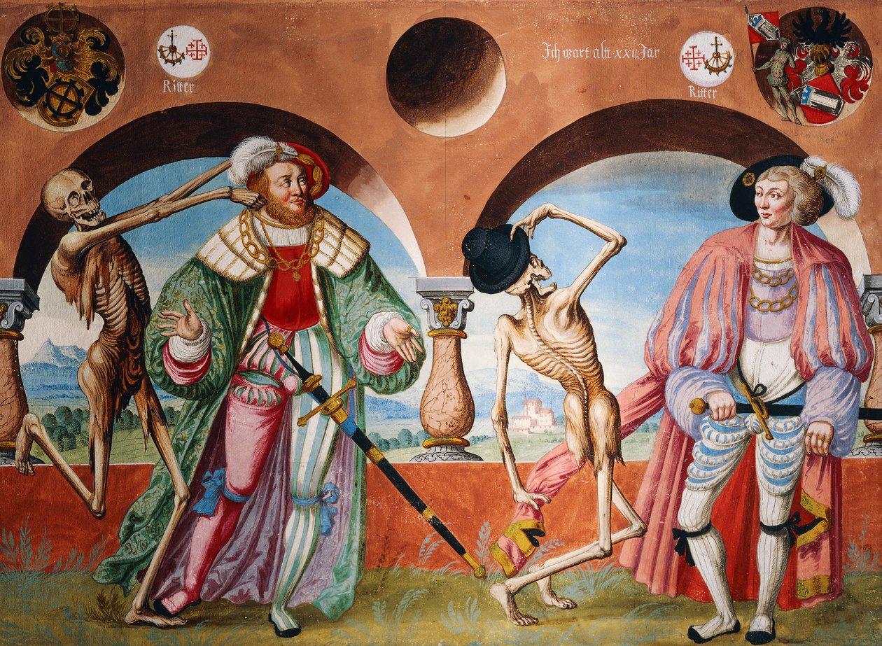 Death, Duke and Count from the Dance of Death cycle by Albrecht Kauw بواسطة نيكلاوس مانويل
