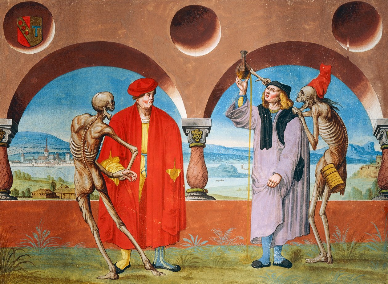Death, Lawyer and Doctor from the Dance of Death cycle by Albrecht Kauw بواسطة نيكلاوس مانويل