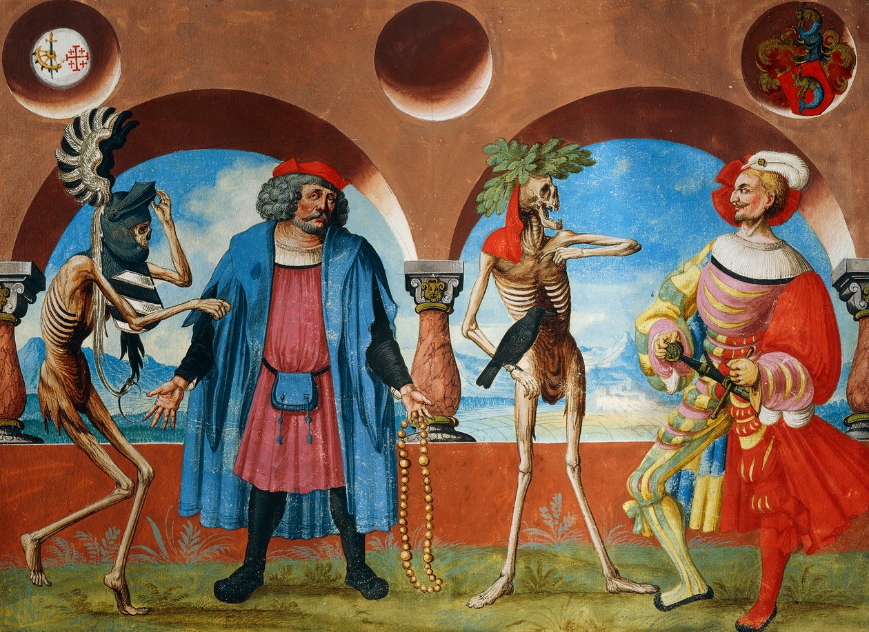 Death, head of government and bourgeois of Bern from the Dance of Death cycle by Albrecht Kauw بواسطة نيكلاوس مانويل