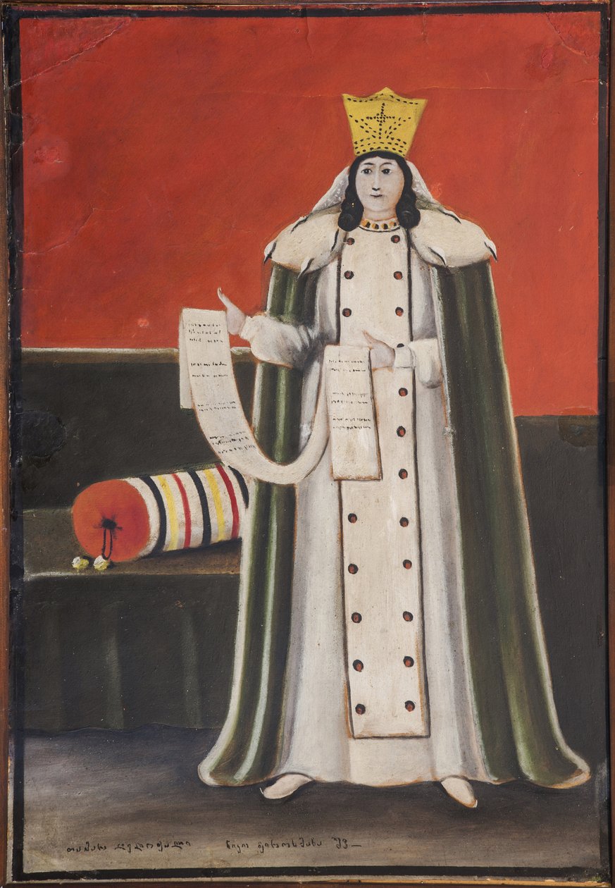 Reine Tamar (Thamar) de Georgie (1160-1213) - Queen Tamar par Pirosmani (Pirosmanashvili) ، Niko (1862-1918). زيت على كرتون مقاس 90x70 بواسطة نيكو بيروسماناشفيلي