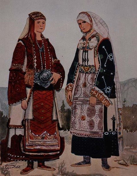 رسم زي مقدوني بواسطة نيكولا أرسينوفيتش