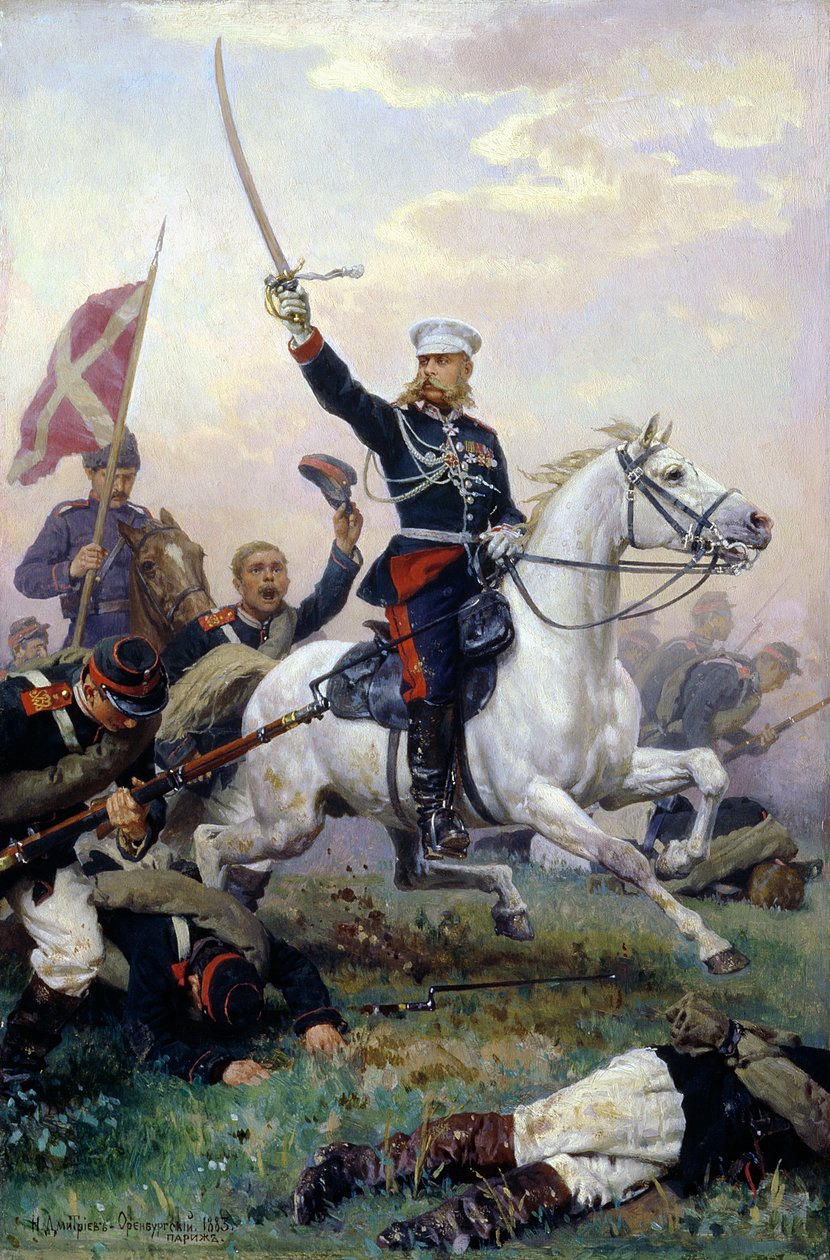 الجنرال MD Skobelev (1843-1882) في الحرب الروسية التركية ، 1883 بواسطة نيكولاي دميتريفيتش دميترييف أورينبورغسكي