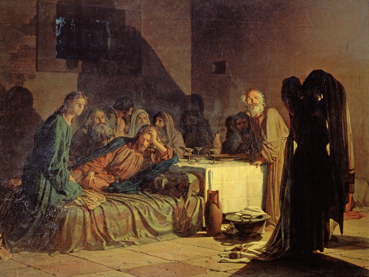 العشاء الأخير ، 1863 بواسطة Nikolai Nikolaevich Ge