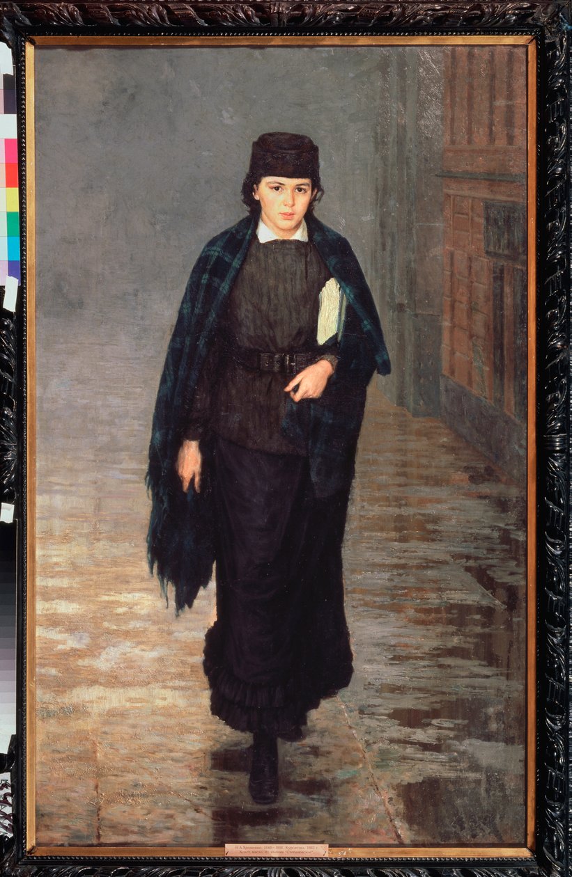 طالبة - لوحة لنيكولاي ألكسندروفيتش ياروشينكو (ياروشينكو) (1846-1898) ، زيت على قماش بواسطة نيكولاي ألكسندروفيتش ياروشينكو