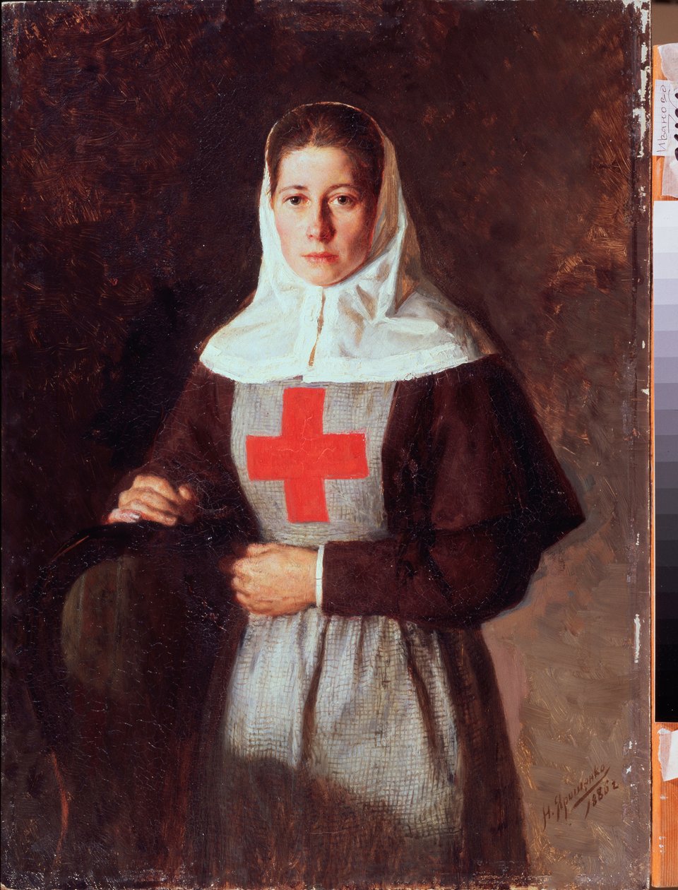 Une infirmiere (ممرضة) - لوحة لنيكولاي ألكساندروفيتش ياروشينكو (ياروشينكو) (1846-1898) ، زيت على ورق مقوى بواسطة نيكولاي ألكسندروفيتش ياروشينكو