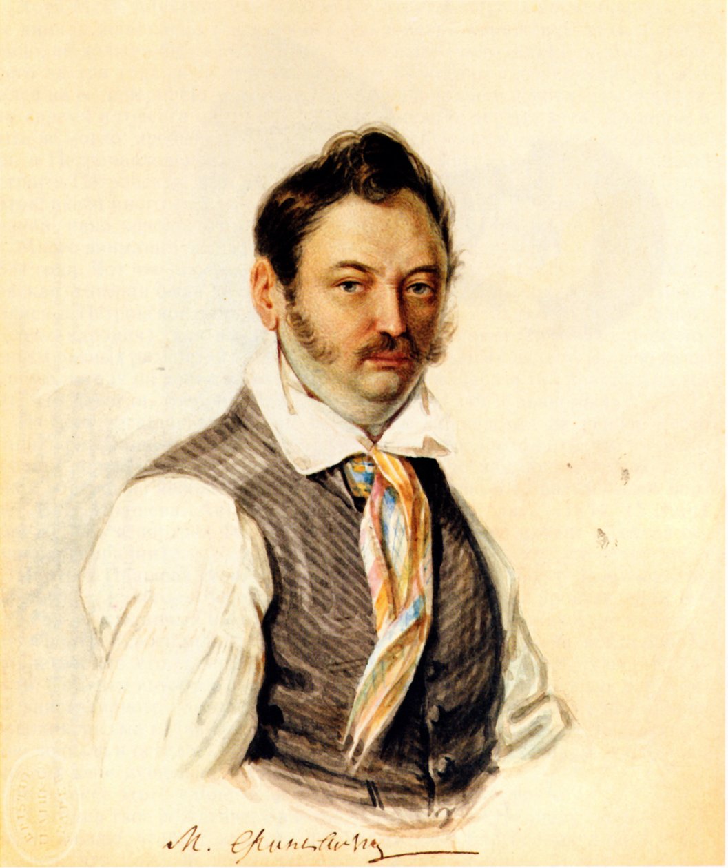 صورة ل Decembrist Fonvizin Michail A.Fonvizin 1787-1854 ، 1834 بواسطة نيكولاي ألكسندروفيتش بستوزهيف
