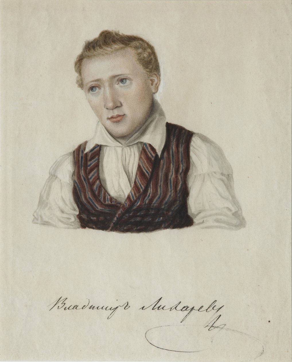 صورة للديسمبري فلاديمير نيكولايفيتش ليشاريف 1803-1840 ، 1828 بواسطة نيكولاي ألكسندروفيتش بستوزهيف