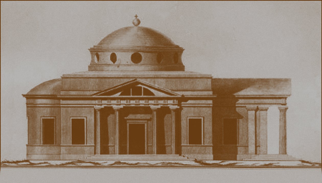 مشروع كاتدرائية القديس يوسف في موغيليف ، ج. 1780 بواسطة نيكولاي ألكسندروفيتش لفوف