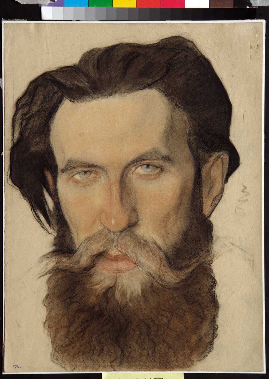 صورة لأوتو يوليفيتش شميدت (1891-1956) ، العالم السوفيتي (أوتو شميت) - رسم نيكولاي أندريفيتش أندرييف (1873-1932) متفائل وطباشير على الورق (32.4 × 24.1) بواسطة نيكولاي أندرييفيتش أندرييف