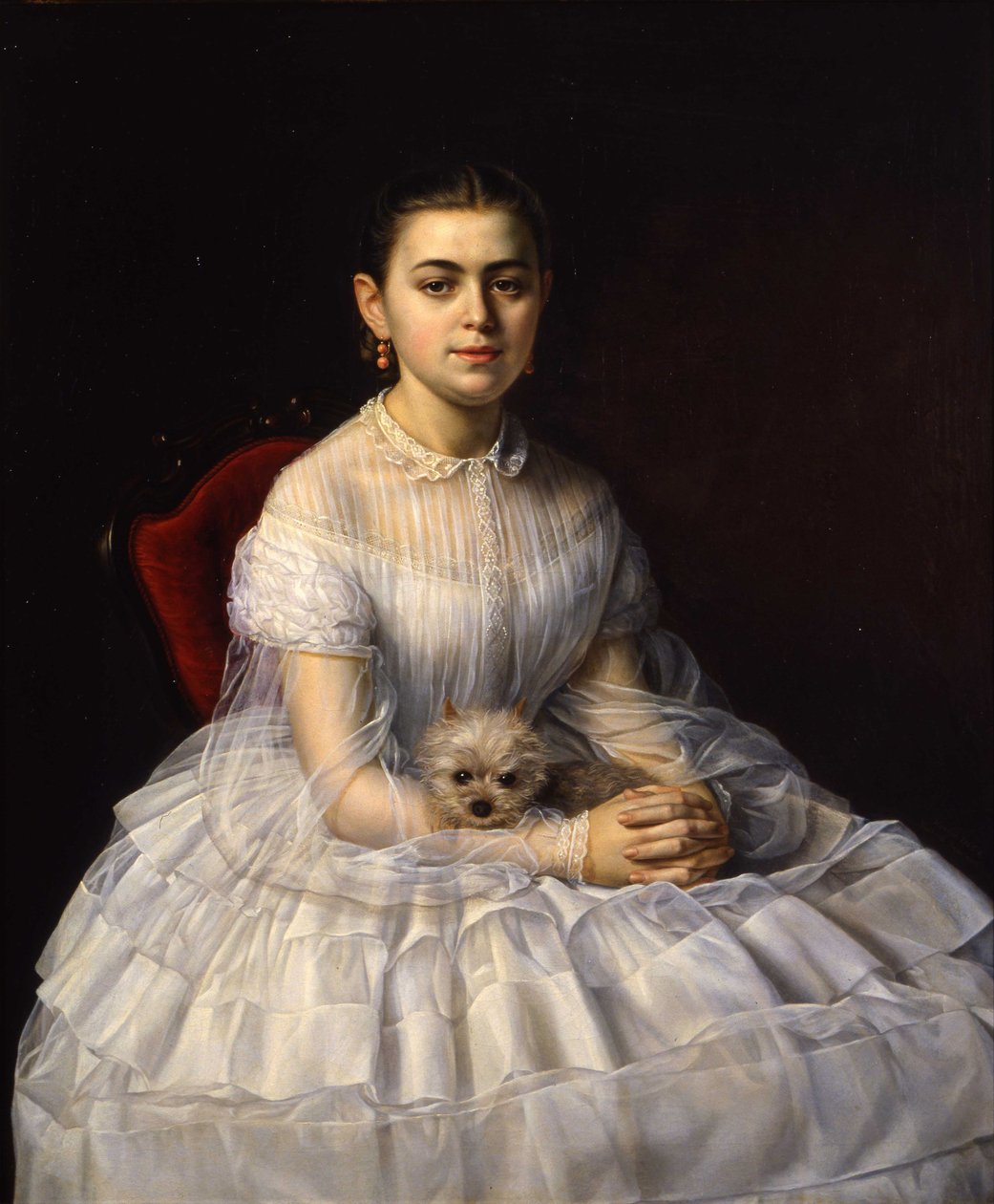 صورة فارفارا ألكساندروفنا موروزوفا ، ني خلودوفا 1848-1917 ، 1865. بواسطة نيكولاي أندريانوفيتش زافارويف