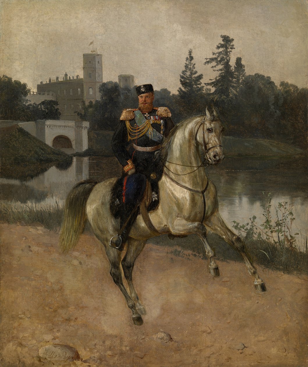 صورة الفروسية للإمبراطور ألكسندر الثالث 1845-1894 في غاتشينا بواسطة علامات نيكولاي جوستافوفيتش
