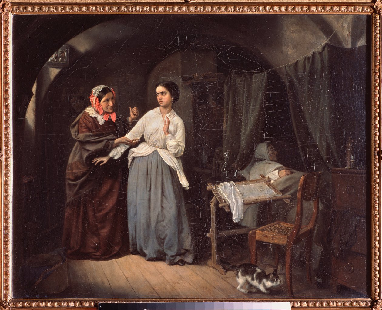الإغراء ، الولادة - لوحة لنيكولاي غوستافوفيتش شيلدر (1828-1898) ، زيت على قماش بواسطة علامات نيكولاي جوستافوفيتش