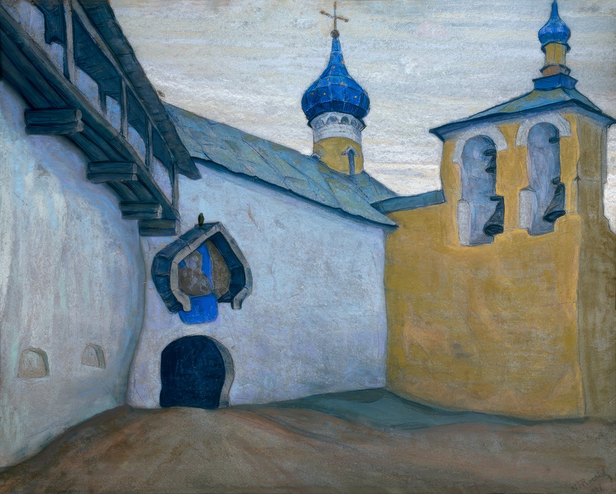 بيتشوري ، كلوستر - غواش فون ن ، K.Roerich بواسطة نيكولاي كونستانتينوفيتش ريريش
