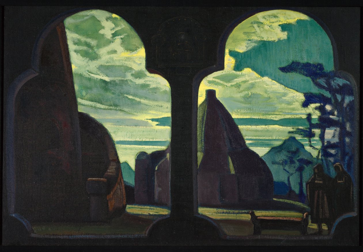 تصميم المسرح لأوبرا تريستان و Isolde بقلم R.Wagner ، 1912 بواسطة نيكولاي كونستانتينوفيتش ريريش