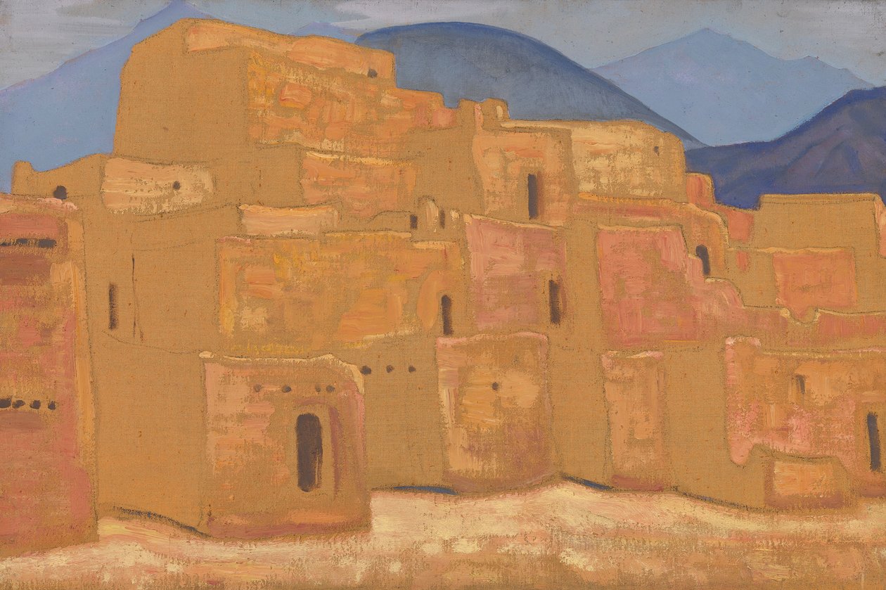 تاوس بويبلو ، نيو مكسيكو ، حوالي عام 1921 بواسطة نيكولاي كونستانتينوفيتش ريريش