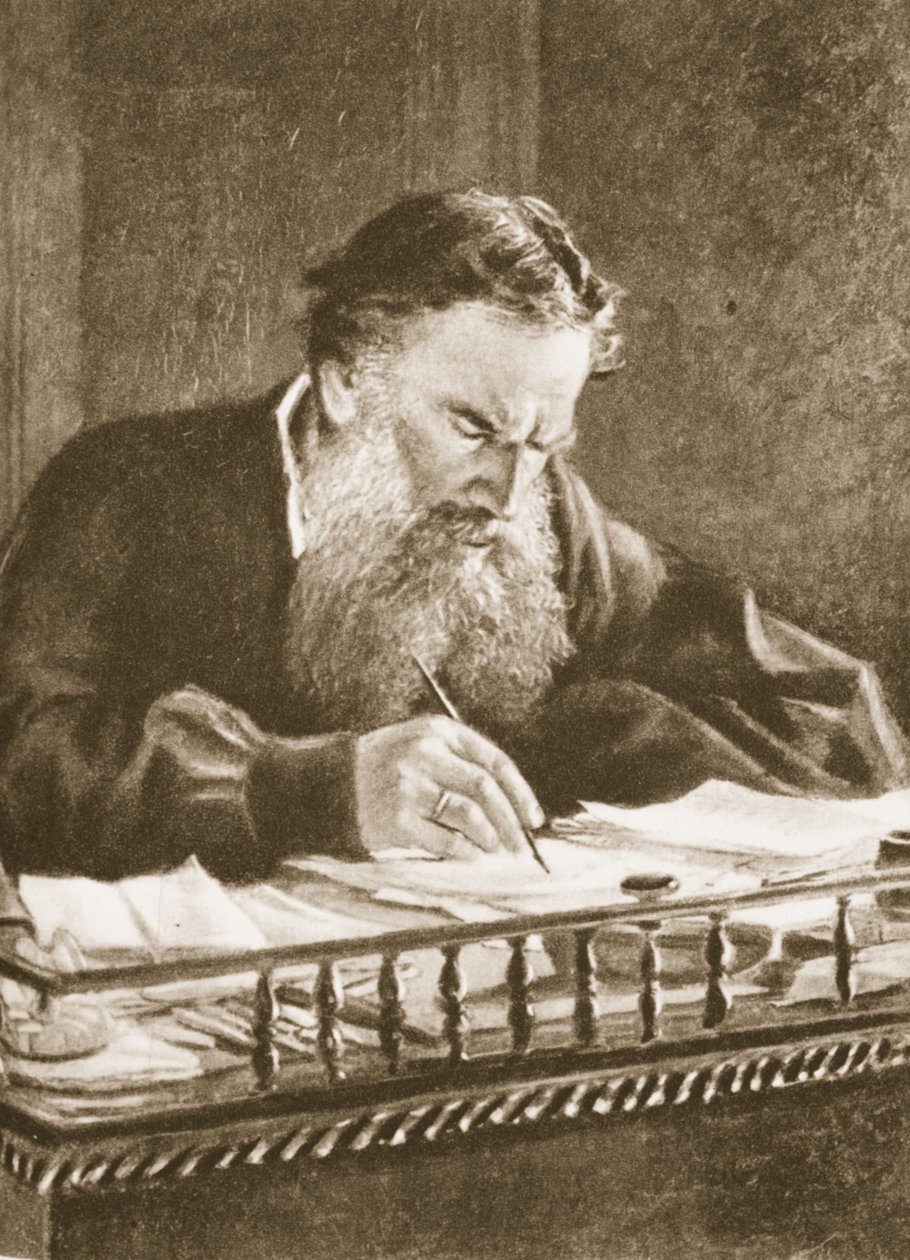 ليو تولستوي (صورة بني داكن) بواسطة Nikolai Nikolaevich Ge