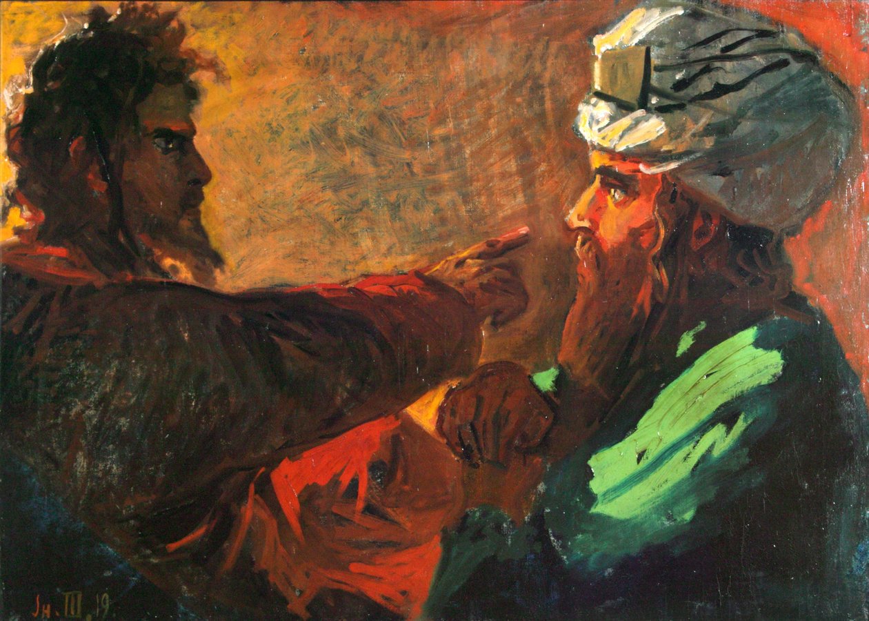 دراسة المسيح ونيقوديموس ، 1889 بواسطة نيكولاي نيكولايفيتش جي