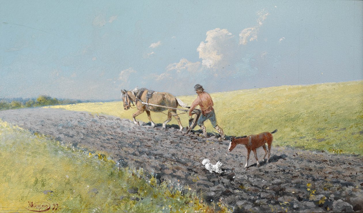 حرث الحقل ، 1899 بواسطة نيكولاي نيكولايفيتش كاراسين