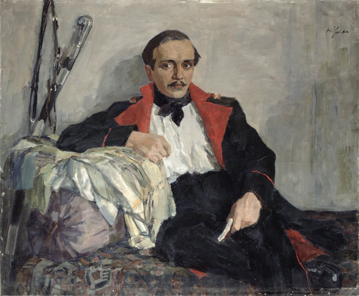 صورة مايكل ليرمونتوف (1814-1841) 1941 (زيت على قماش) بواسطة نيكولاي بافلوفيتش أوليانوف