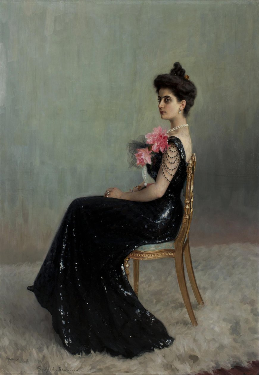 صورة للكونتيسة ماريا بافلوفنا أباميليك لازاريفا 1876-1955 ، ني ديميدوفا ، 1900-1901. بواسطة نيكولاي بتروفيتش بوغدانوف بيلسكي