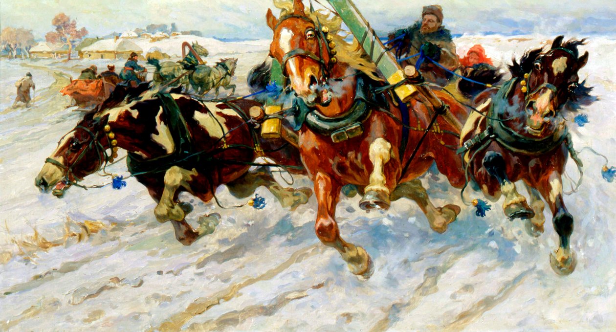 "الترويكا" ، 1917. بواسطة نيكولاي ساموكيش