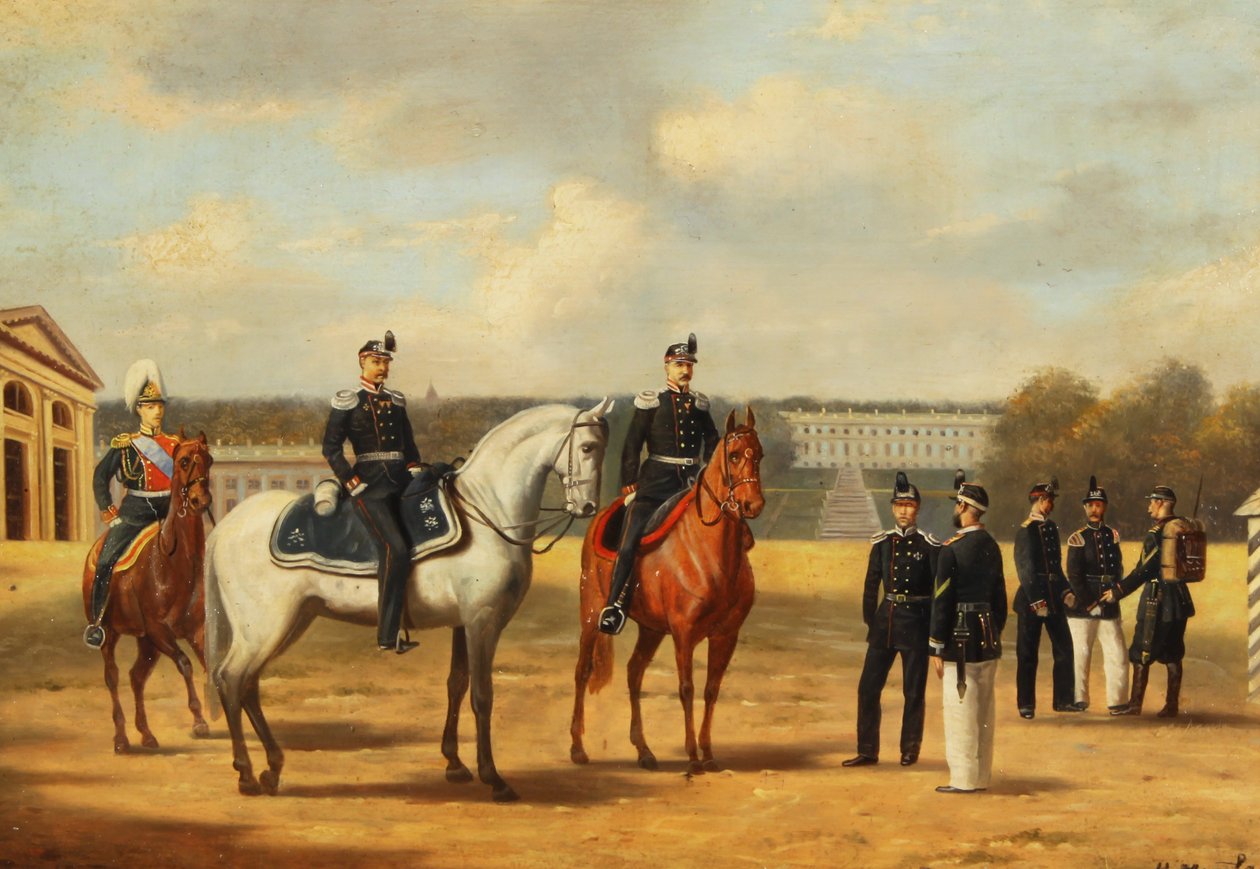 Grenadiers at Tsarskoe Selo بواسطة نيكولاي سيرجييفيتش ماتفييف