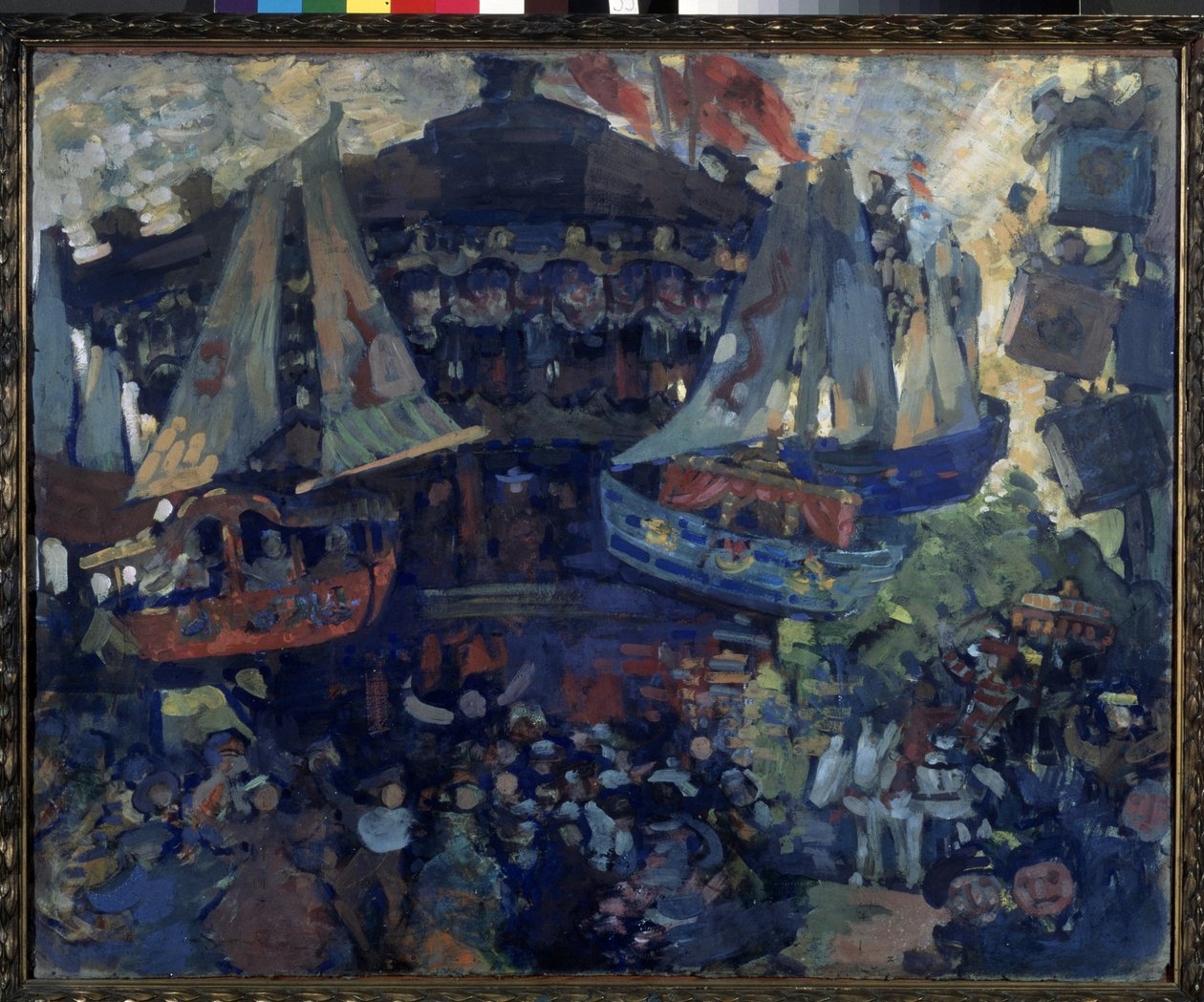 إدارة (دائري). عمل نيكولاي نيكولايفيتش سابونوف (سابونوف) (1880-1912) ، تمبرا على كرتون بواسطة نيكولاي نيكولاييفيتش سابونوف