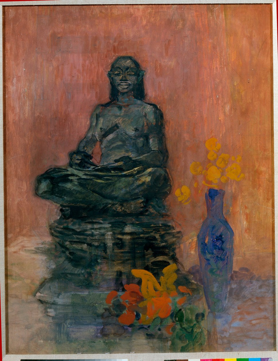 "Une divinite hindou" (إله هندوسي) لوحة لنيكولاي سابونوف (سابونوف) (1880-1912) - 1900 - ألوان زيتية على قماش - مجموعة خاصة بواسطة نيكولاي نيكولاييفيتش سابونوف