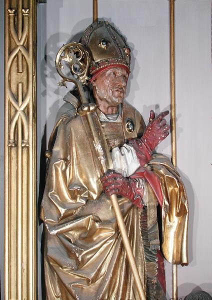 القديس أوغسطين ، من Isenheim Altarpiece ، c.1490 (خشب مذهب) بواسطة نيكولاس هاجينوير
